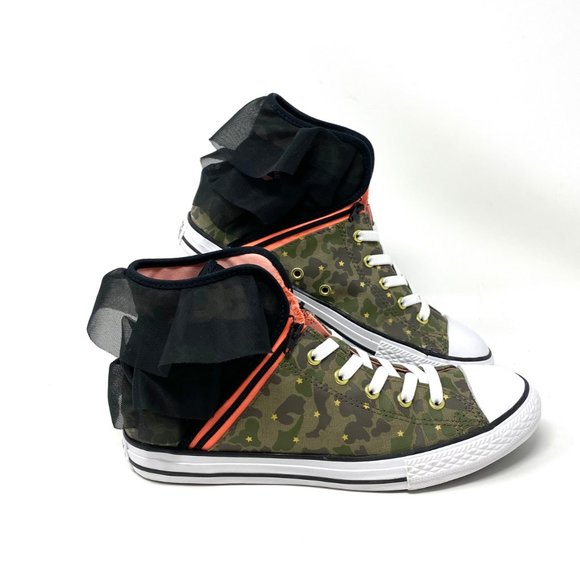Converse Shoes - Converse Chuck TAS Party Hi Green Canvas Sneakers Women's Size 8 659994C